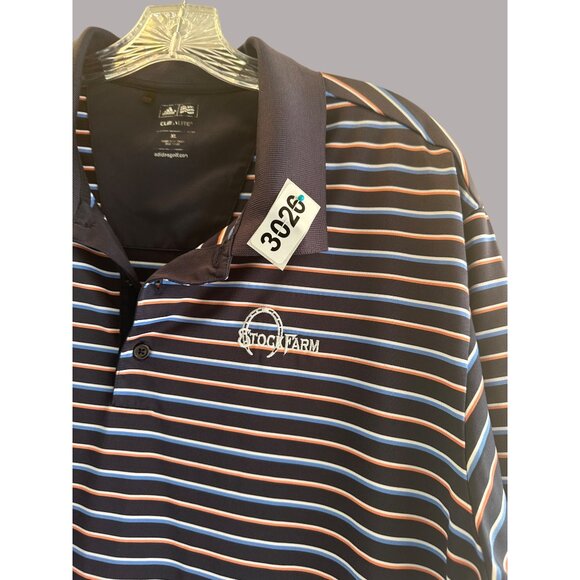 Adidas Men's Polo Golf Pull On Stripe Shirt Size XL - Picture 4 of 11